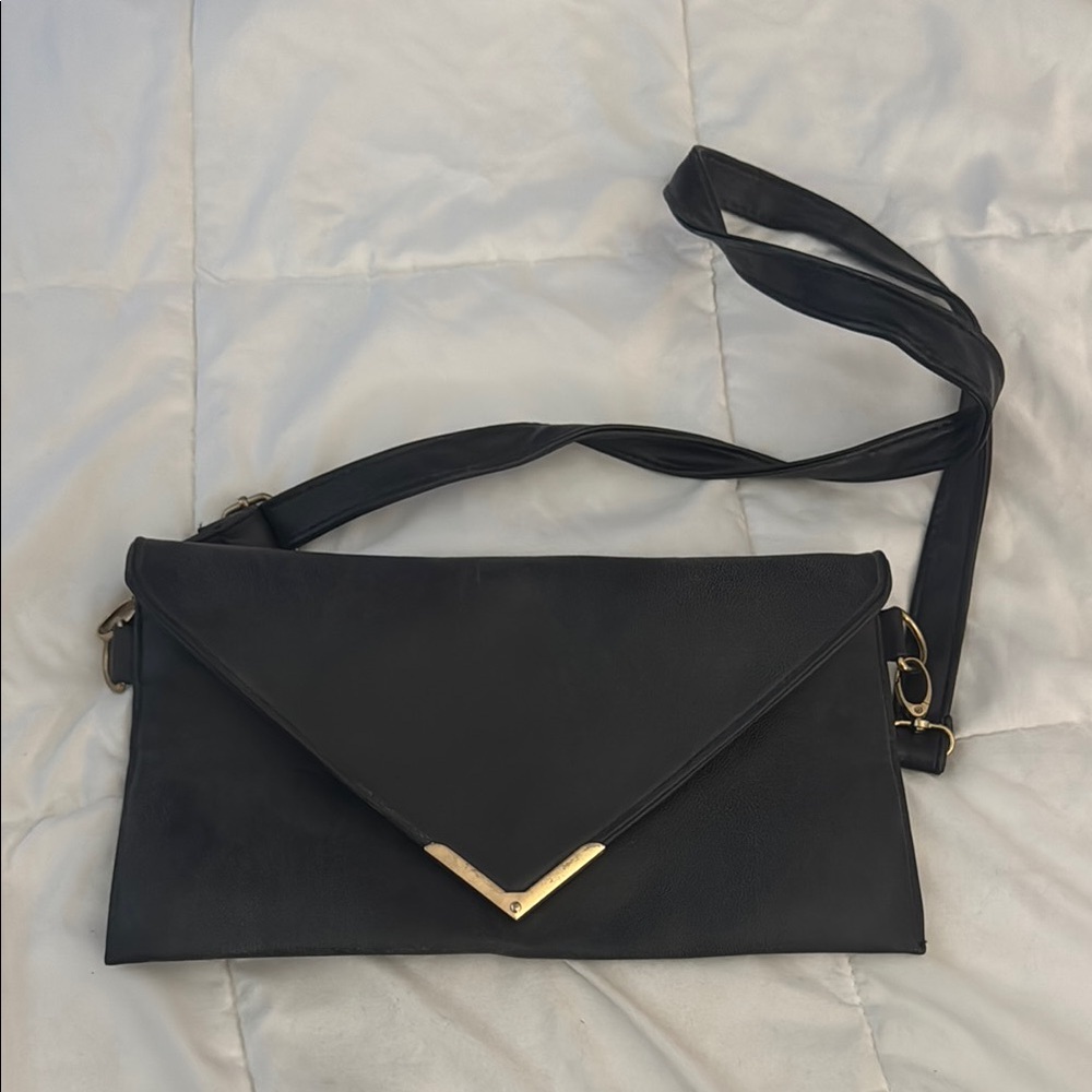 Envelope Black Clutch Bag